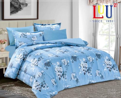 LC لحاف شتوي مخمل ناعم وجهين منفوخ - مفرد / مفرد و...