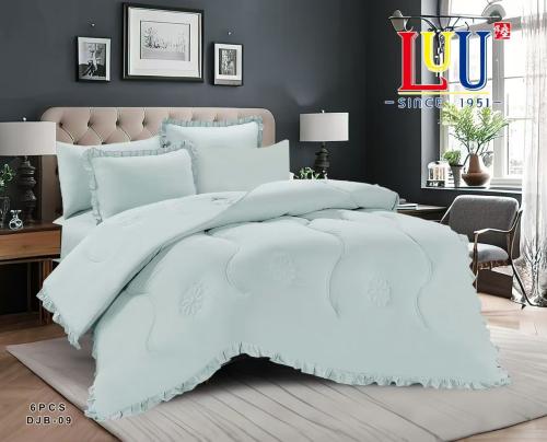 DJB-09 - لحاف صيفي وجهين مكشكش منفوخ - مزدوج