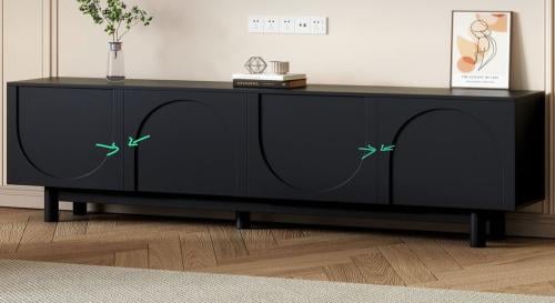 طاولة تلفزيون اسود 200*40*60