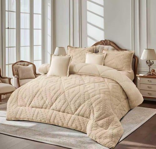 لحاف شتوي نفر ونصف مخمل لنوم دافئ ومريح