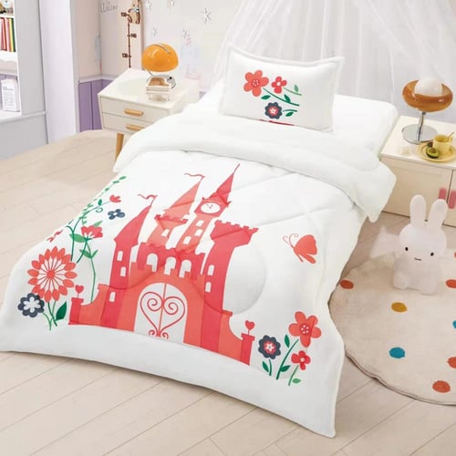 مفرش أطفال رسوم حشوة مخمل فرو 3ق