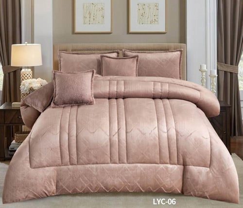 مفرش LOVE LYC نفرين مخمل فرو 6 قطعة