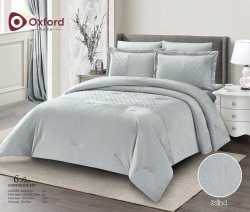 مفرش oxford العالمي 6 قطع مخمل من الجهتين خياط متق...