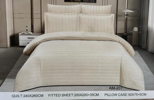 طقم لحاف مايكروفايبر فاخر (4 قطع) - نعومة دائمة ور...