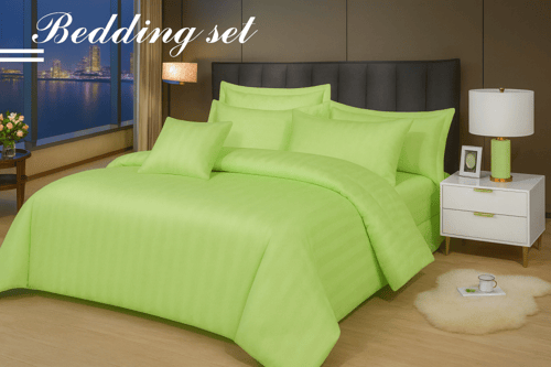 طقم مفرش فندقي قطن 8 قطع أناقة ورفاهية الغرف الملك...