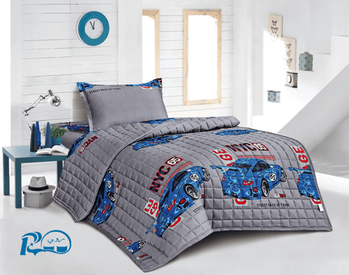 مفرش مضغوط اطفال مع حشوه ٣ قطع تصميم رسوم