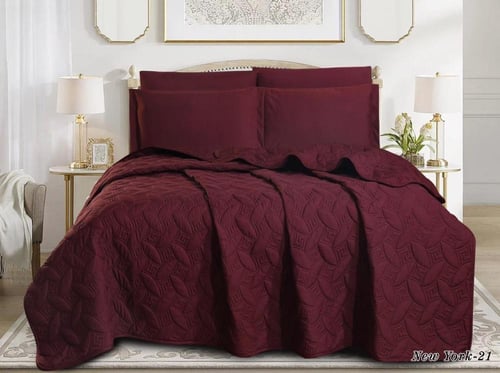 طقم مفرش نفر ونص مضغوط (4 قطع) – نعومة مثالية لراح...