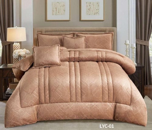 مفرش LOVE LYC نفرين مخمل فرو 4قطعة مقاس 140 × 200