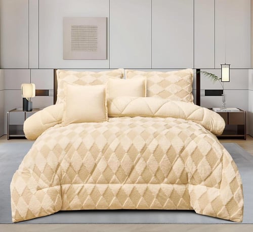 مفرش فرو من الجهتين نفرين ناعمة ودافئة ومثالية للأ...