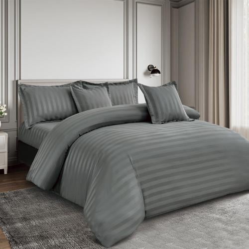 طقم لحاف فندقي فاخر 4 قطع نفرين - اخضر غامق