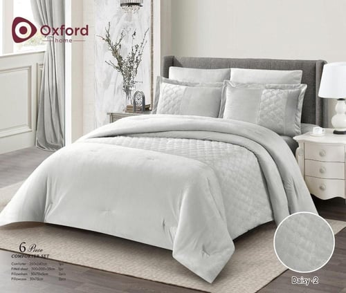مفرش oxford العالمي 6 قطع مخمل من الجهتين خياط متق...