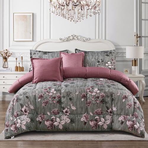 طقم لحاف صيفي نفرين مشجر (مودرن فلورال) – لمسة انت...