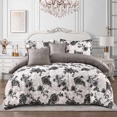 طقم لحاف صيفي نفرين مشجر (مودرن فلورال) – لمسة انت...