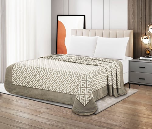 بطانية شتوية مخمل ناعمة بوزن 2 كيلو - نقشات عصرية...