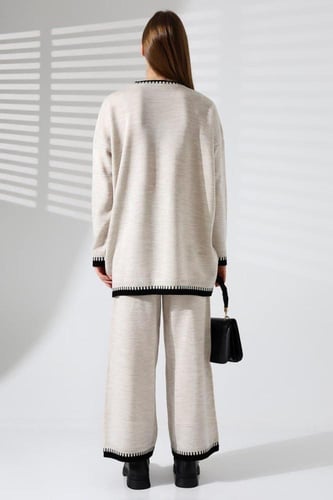 بدله شتوية من قطعتين باللون البيج - صناعة تركية