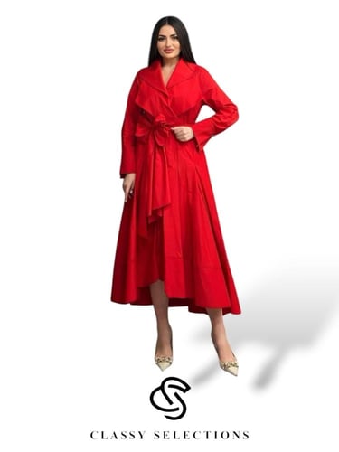 فستان أحمر مناسبات مقاسات كبيرة