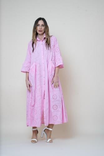 فستان دلسي باللون الوردي