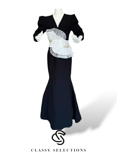 فستان سهرة أسود أنيق