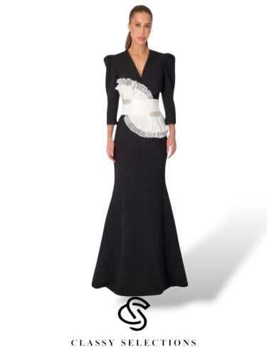 فستان سهرة أسود أنيق