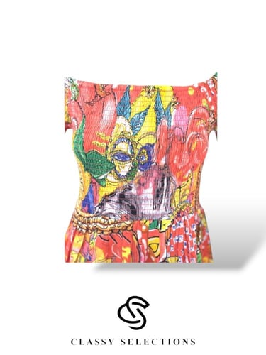 فستان دونه- فستان ايطالي بنقوش وألوان مبهجة