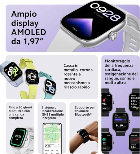 شاومي ريدمي ساعة ذكية واتش 4 - BHR7854GL - اللون أ...