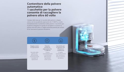شاومي مكنسة وممسحة روبوت ذكية X10 - اللون أبيض