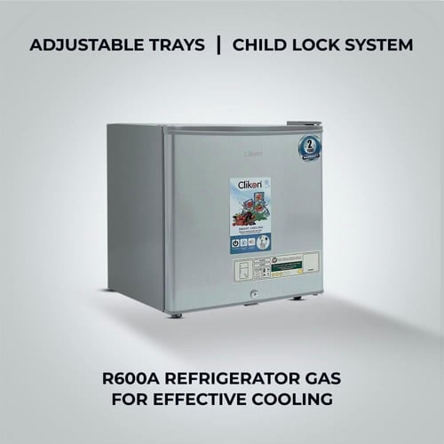 ثلاجة باب واحد ClikOn تصميم انسيابى 50 لتر مفتاح ا...