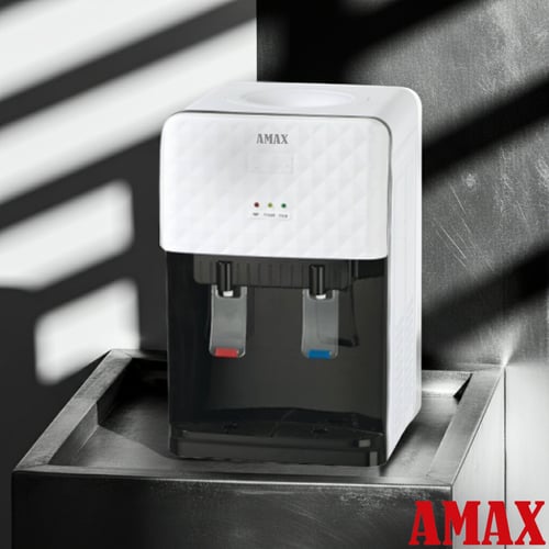 اماكس ، برادة مياة طاولة ، 3 لتر ، 2 صنبور ، ابيض...