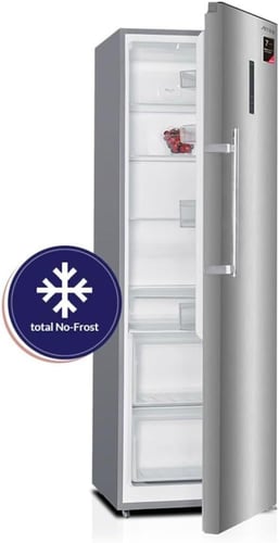 فريزر نوفروست عمودي من ارو بباب واحد، بلون فضي، مق...