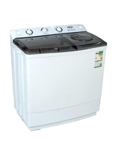 أماكس ، غسالة حوضين ، 12 كجم ، تجفيف قوي ، أبيض و...