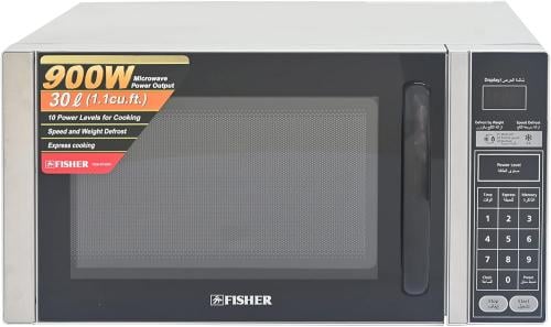 ميكرويف فيشر 30 لتر1000واط + اذابه الثلج 6 مستويات...