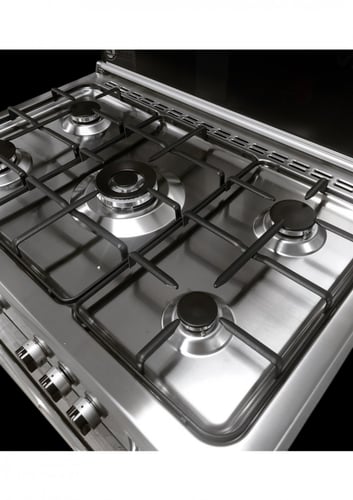 فرن جليم غاز 60*90، 5 شعلات، أمان تام ـ أستيل - AL...