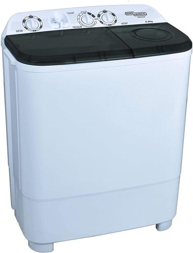 غسالة حوضين سوبر جنرال ، سعة 14 ك ، اللون أبيض - K...