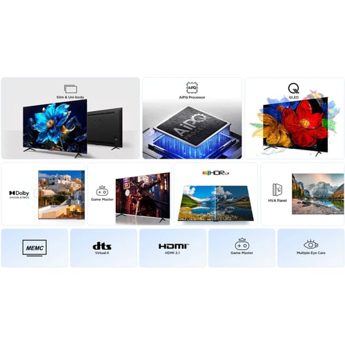 تلفزيون TCL QLED مقاس 55 بوصة 4K UHD جوجل تي في –...