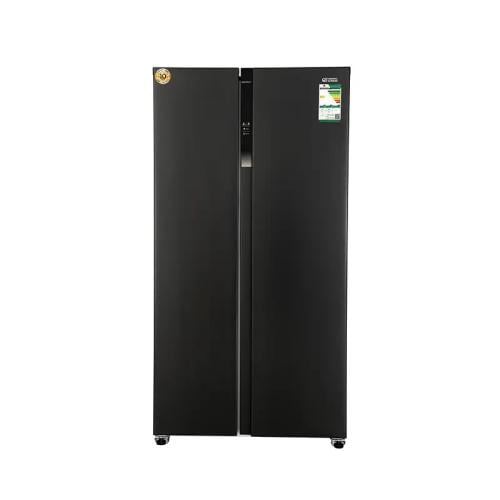 ثلاجة جنرال سوبريم بابين دولابي 15.6 قدم اسود استي...