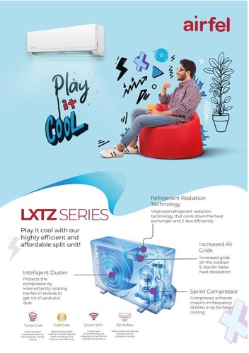 مكيف ايرفل انفرتر ، مكيف اسبليت ، قدرة 17100 وحدة...