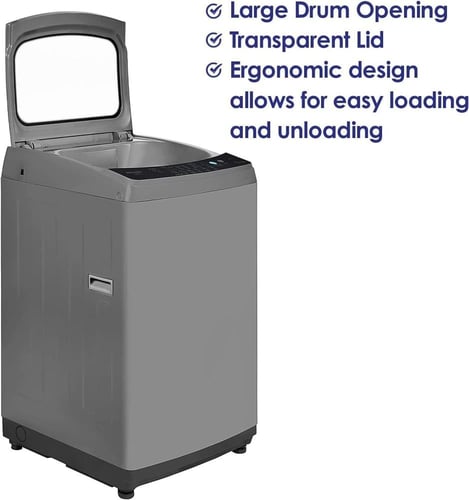 غسالة فتحة علوية سوبر جنرال ، سعة 8 ك ، اللون فضي...