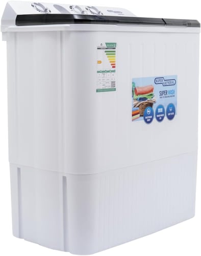 غسالة منزلية حوضين SUPER GENERAL م/KSGW96N ابيض سع...