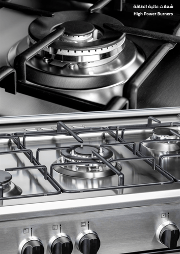 فرن جليم غاز 60*90، 5 شعلات، أمان تام ـ متعدد الوظ...