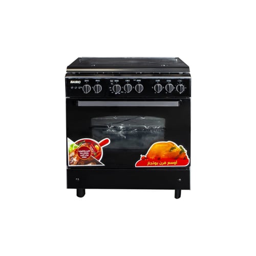 Full Safety Stainless Steel ( 60x فرن بيسك 5 عيون...