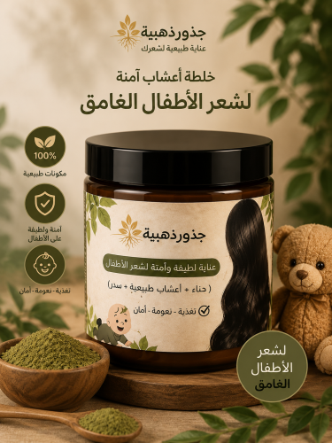 معجون حناء والسدر بالاعشاب الطبيعيه للأطفال