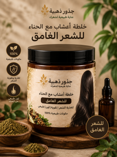معجون حناء والسدر بالاعشاب الطبيعيه للشعر الغامق