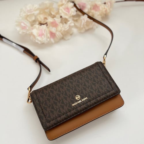 شنطة مايكل كورس كروس بدي بني Jet Set Crossbody