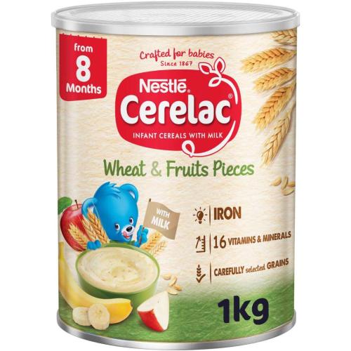 طعام أطفال سيريلاك قمح وقطع فواكة من 8 اشهر 1 كج