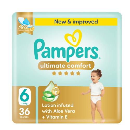 بامبرز حفاضات راحة متكاملة مقاس (6) 36 حفاضة