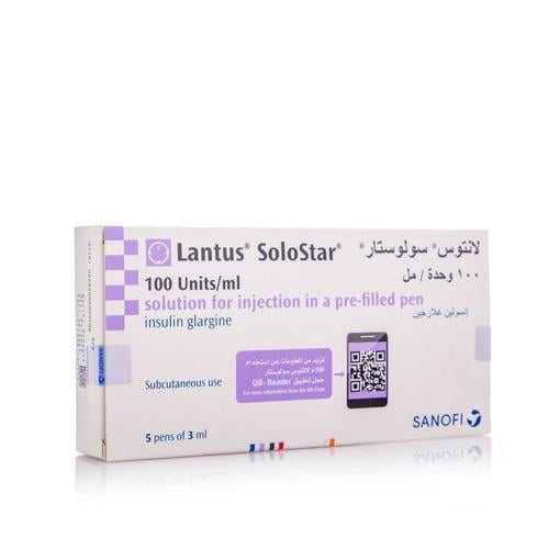 لانتوس سوليستار 100 وحدة - 5 أقلام