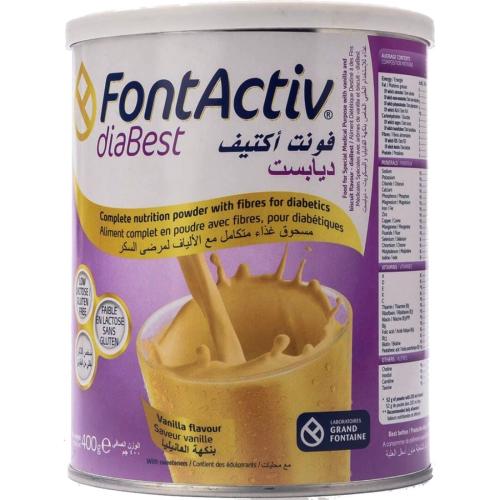 فونت اكتيف ديابست مسحوق بالفانيليا 400 جم