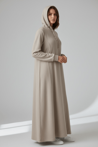 قميص نوم نسائي مريح مع هودي عصري