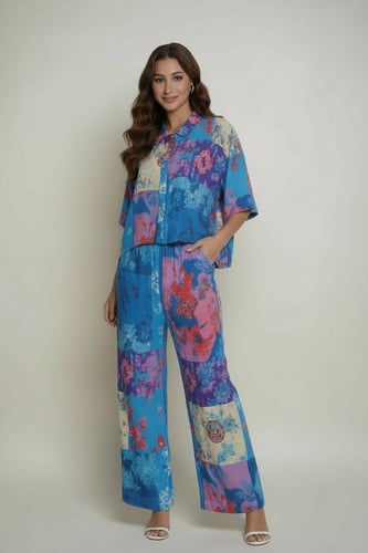 ستايل الفخامة بيجاما نسائية مريحة بأكمام قصيرة – ق...