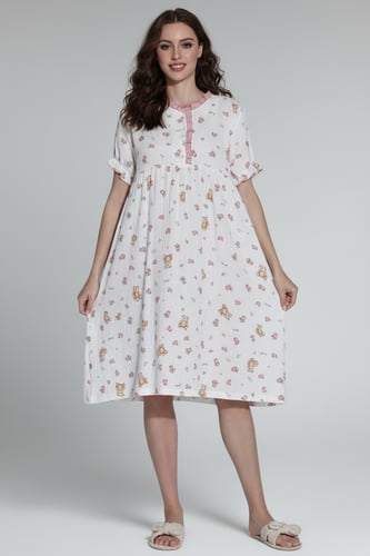 قميص الدبدوب قميص نوم نسائي قطن 100%